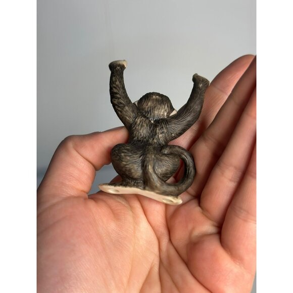 VTG 1988 Franklin Mint Safari Surprises 3.5" Chimp Porcelain Figurine Wildlife - Picture 6 of 7